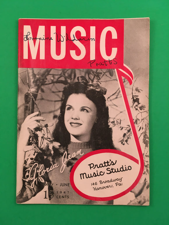 MUSIC Magazine May / June 1947 Pratt's Music Studio Gloria Jean Truman Oahu RARE