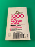 1000 Most Important Words by Norman Schur Vintage 1982 First Edition Ballantine Paperback Reference Vocabulary Dictionary