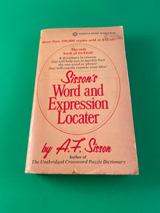 Sisson's Word and Expression Locator Vintage 1979 Paperback Reference Writing PB