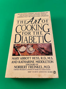 The Art of Cooking for the Diabetic Hess Middleton 1989 Recipes Food Exchange PB