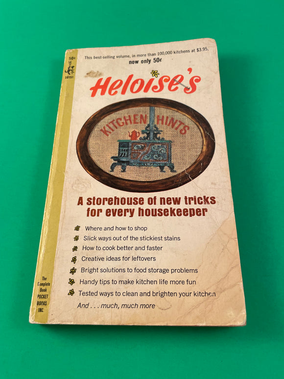 Heloise's Kitchen Hints Vintage 1965 Pocket Cardinal Paperback Tips Cooking Food Storage Shopping Stains Cleaning