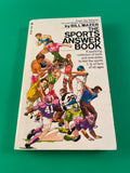 The Sports Answer Book by Bill Mazer Vintage 1972 Tempo Facts Anecdotes Trivia Paperback