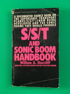 S/S/T and Sonic Boom Handbook by William Shurcliff PB Paperback 1970 Vintage