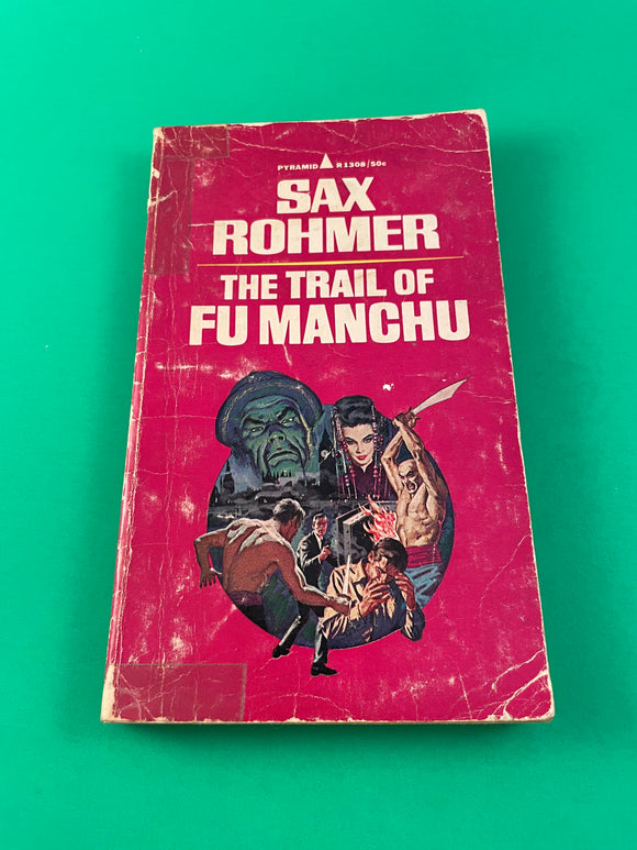The Trail of Fu Manchu by Sax Rohmer Vintage 1966 Pyramid Paperback Thriller Orient Adventure