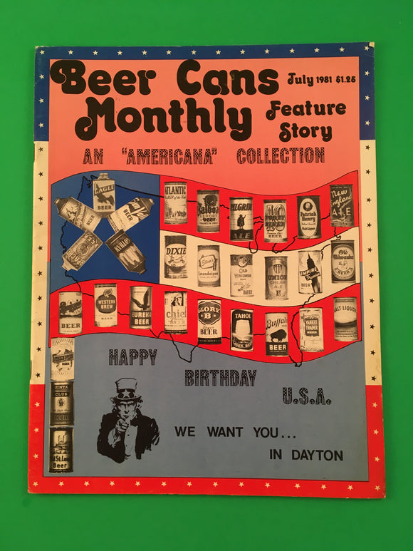 Beer Cans Monthly Magazine July 1981 Vintage Collecting Americana USA Neon Signs