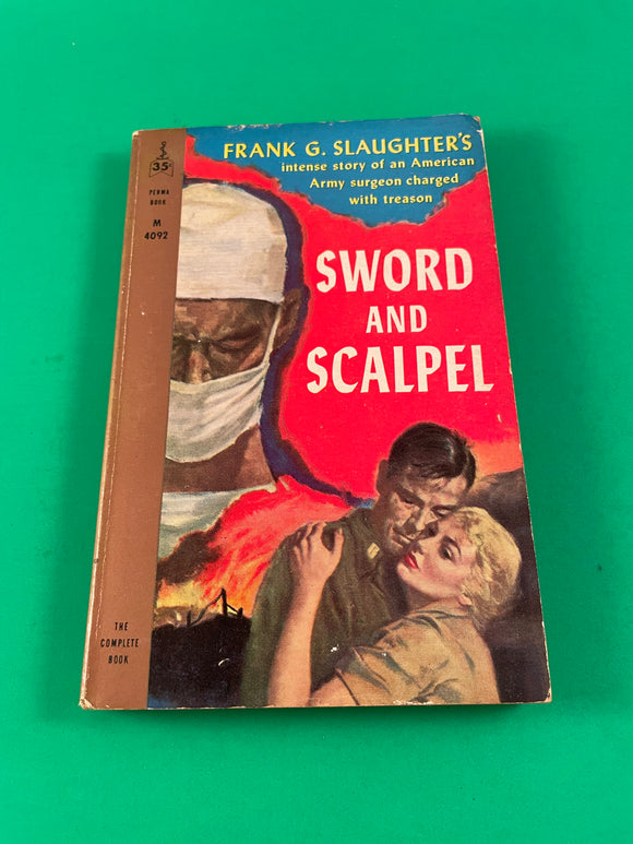 Sword and Scalpel by Frank G. Slaughter Vintage 1960 Permabook Paperback Army Surgeon Treason Trial Court Martial Korean War