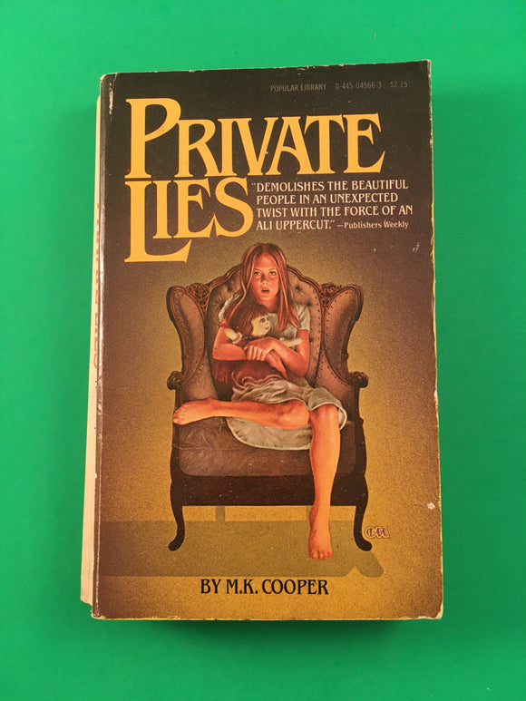 Private Lies by MK Cooper PB Paperback 1980 Rare Vintage Crime Thriller