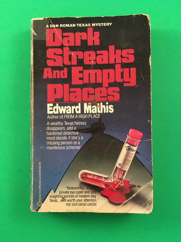 Dark Streaks and Empty Places by Edward Mathis PB Paperback 1988 Vintage Crime