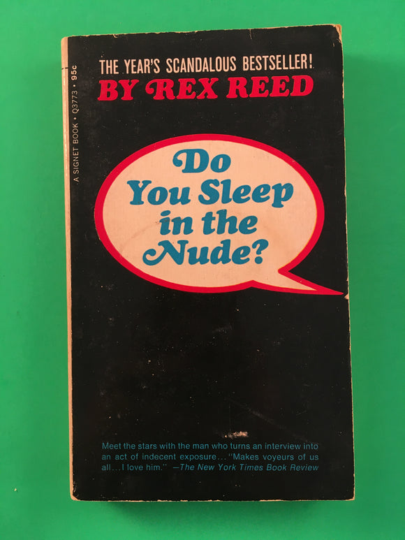 Do You Sleep In The Nude? by Rex Reed 1969 Vintage Sex Sociology Signet