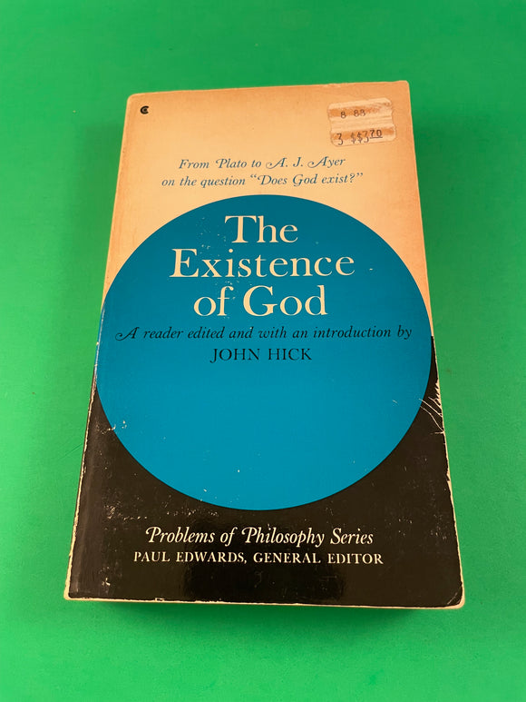 The Existence of God John Hick Vintage 1964 Collier Paperback Philosophy Essays Arguments