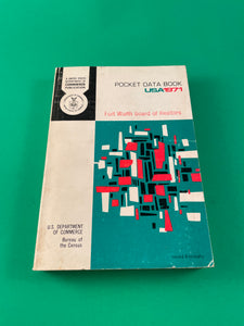 Pocket Data Book USA 1971 US Dept of Commerce Census TPB Population Statistics