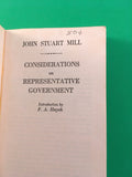 Considerations on Representative Government by John Stuart Mill PB 1962 Politics