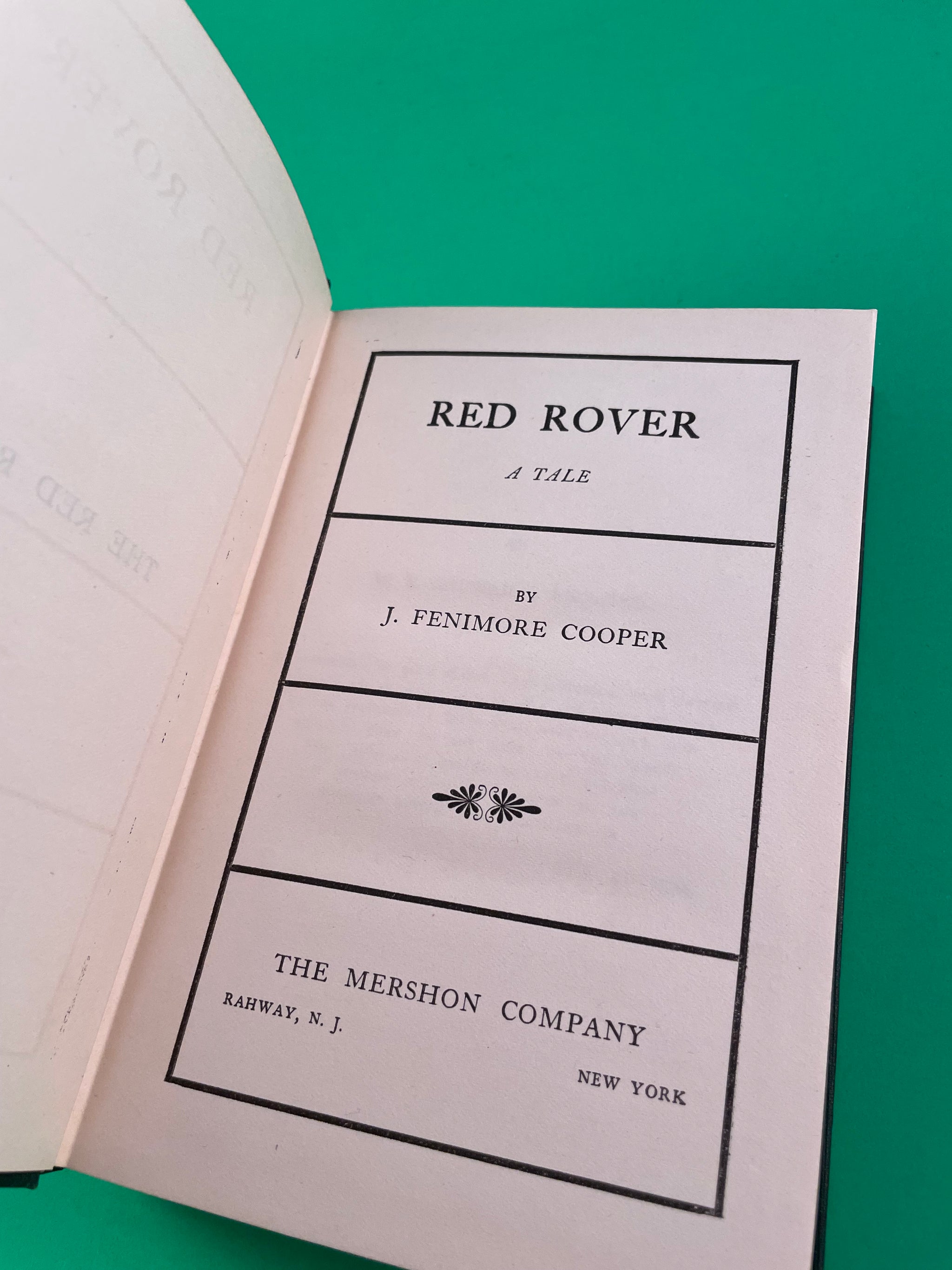 (1883) The Red Rover: A Tale. By popular J Fenimore Cooper