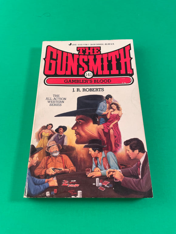The Gunsmith #141 Gambler's Blood by J. R. Roberts Vintage 1993 Jove Western Paperback