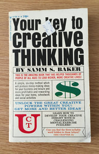 Your Key to Creative Thinking by Samm Baker PB Paperback 1964 Vintage Self Help