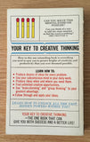 Your Key to Creative Thinking by Samm Baker PB Paperback 1964 Vintage Self Help