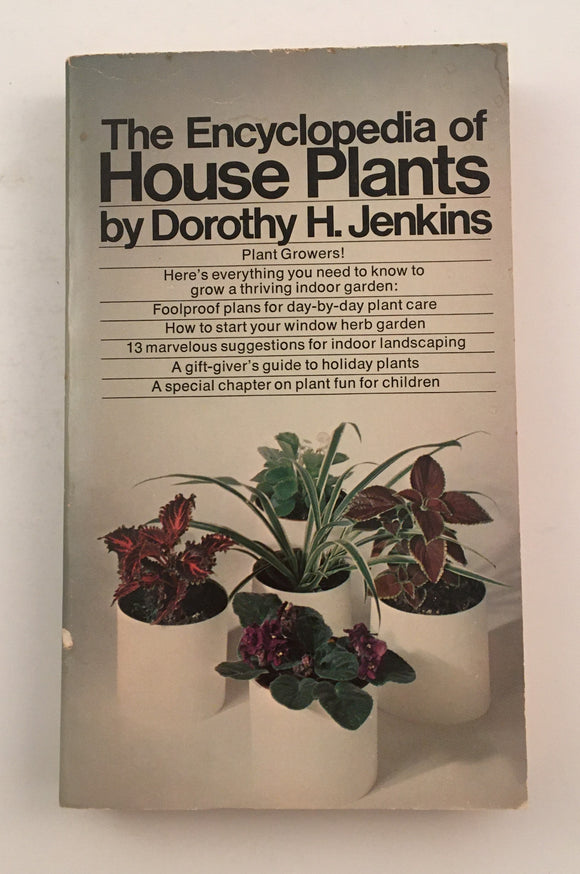 The Encyclopedia of House Plants by Dorothy Jenkins PB Paperback 1974 Vintage