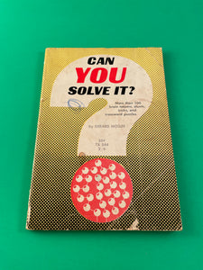 Can You Solve It? by Gerard Mosler Vintage 1967 Scholastic Paperback Puzzles PB