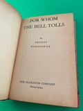 For Whom the Bell Tolls by Ernest Hemingway Vintage 1944 Blakiston Hardcover HC