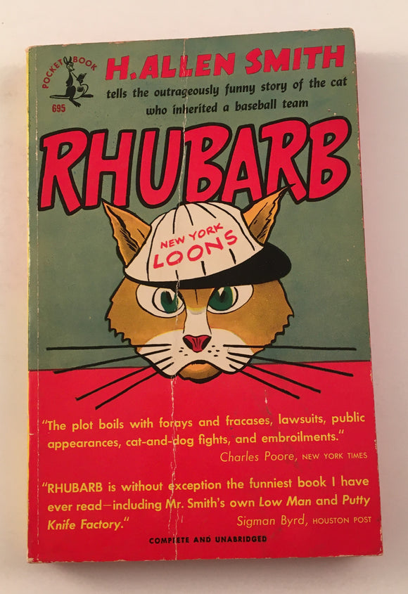 Rhubarb by H Allen Smith PB Paperback 1950 Vintage Humor Pocket Books