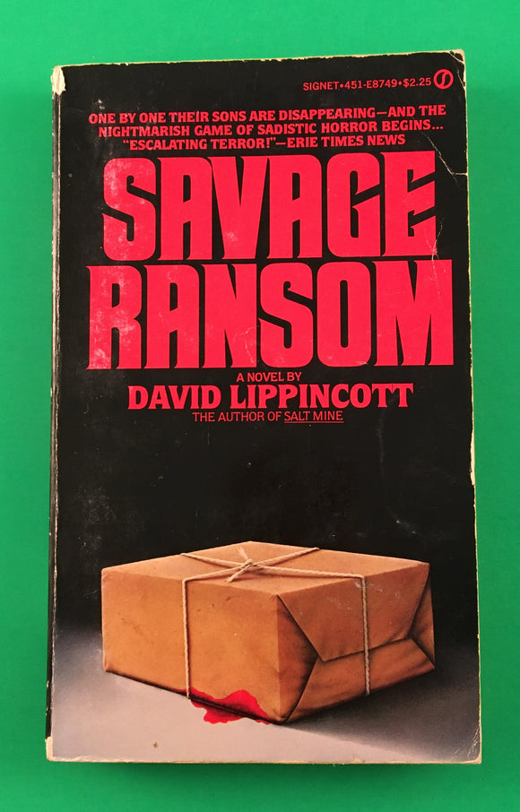 Savage Ransom by David Lippincott PB Paperback 1979 Vintage Crime Thriller