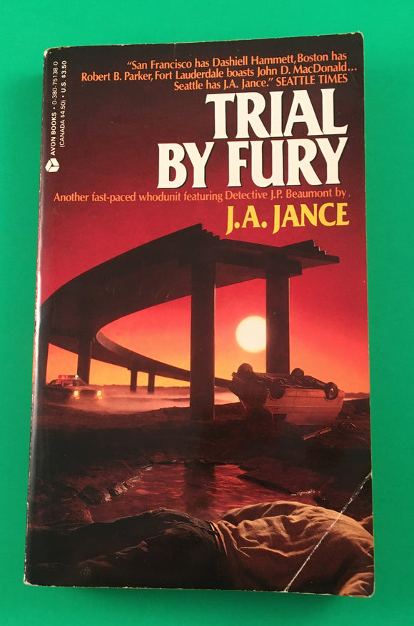 SIGNED Trial by Fury by Jance PB Paperback 1986 Vintage Crime Thriller