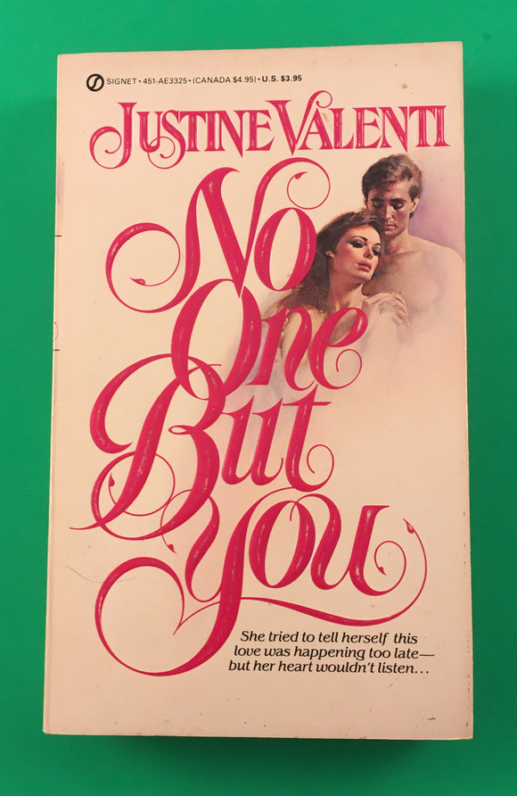 No One But You by Justine Valenti PB Paperback 1985 Vintage Romance Signet