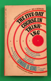 The Five-Day Course in Thinking by Edward de Bono PB Paperback 1968 Vintage