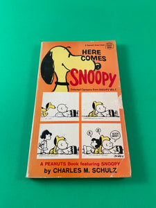 Here Comes Snoopy Selected Cartoons from Snoopy Vol 1 by Charles M. Schulz Peanuts Vintage 1967 Fawcett Crest Paperback Charlie Brown