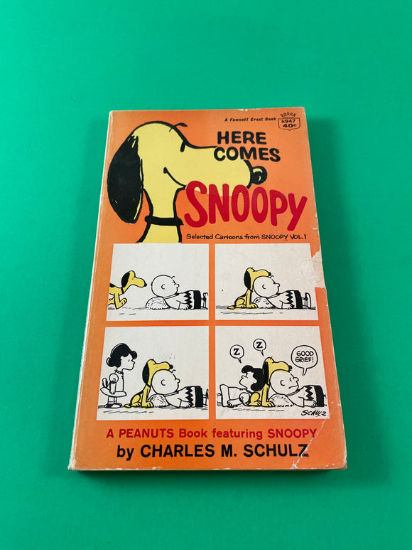 Here Comes Snoopy Selected Cartoons from Snoopy Vol 1 by Charles M. Schulz Peanuts Vintage 1967 Fawcett Crest Paperback Charlie Brown