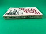 The Harvard Brief Dictionary of Music by Apel & Daniel 1961 WSP Paperback Guide