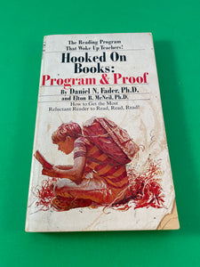 Hooked on Books Program & Proof by Fader & McNeil How to Get the Most Reluctant Reader to Read Reading Vintage 1968 Berkley Medallion Paperback Guide Research
