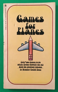 Games for Planes by Stanley Ross PB Paperback 1972 Vintage Hobbies Bantam