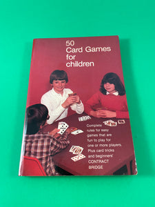50 Card Games for Children Vintage 1956 Paperback Card Tricks Bridge Quinn PB