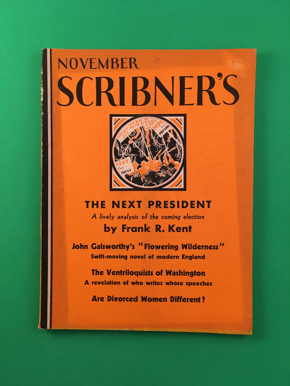 Scribner's Nov November 1932 Magazine Vintage Roosevelt Galsworthy Essays Poems