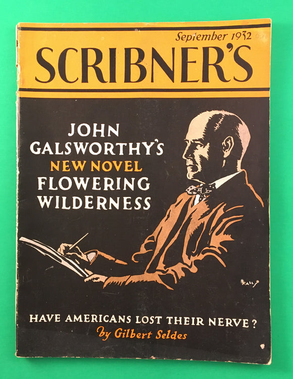 Scribner's Sep September 1932 Magazine Vintage Galsworthy Literary Poems Stories