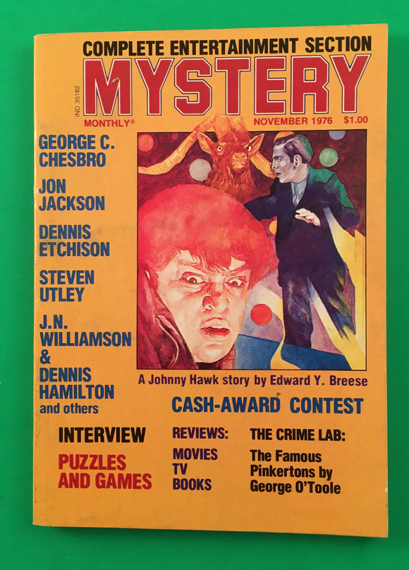 Mystery Magazine Nov November 1976 Vintage Movies TV Books Games Reviews Monthly