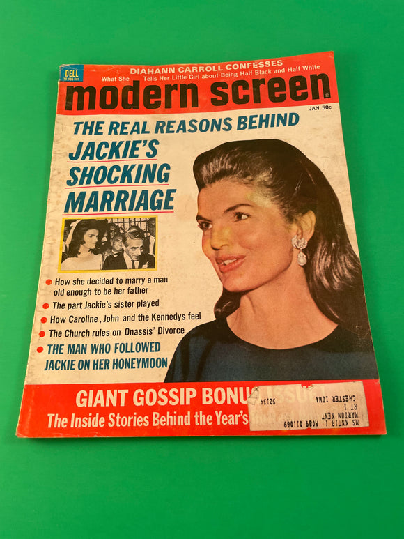 Modern Screen Jan January 1969 Jackie's Shocking Marriage Dell Vintage Gossip