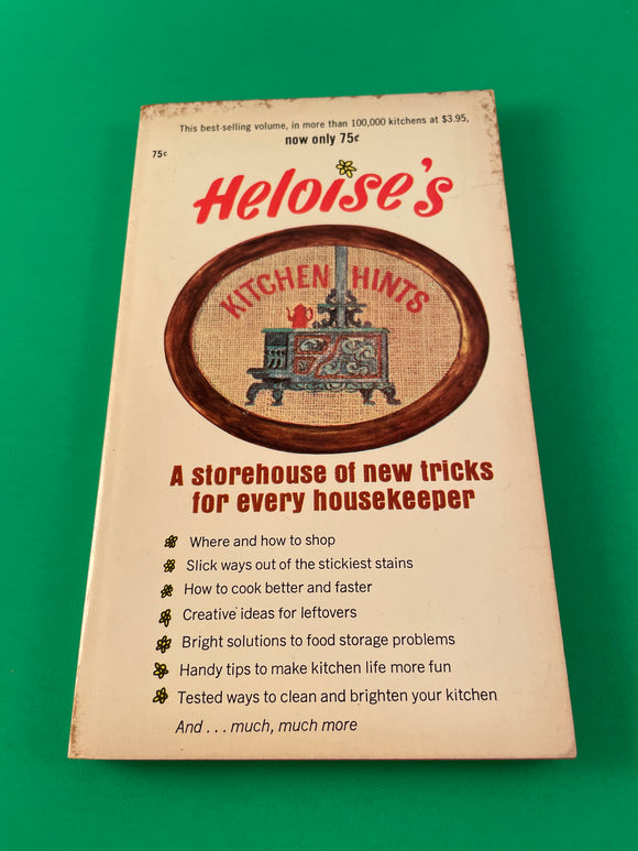 Heloise's Kitchen Hints Vintage 1970 Pocket Paperback Shopping Stains Cooking PB