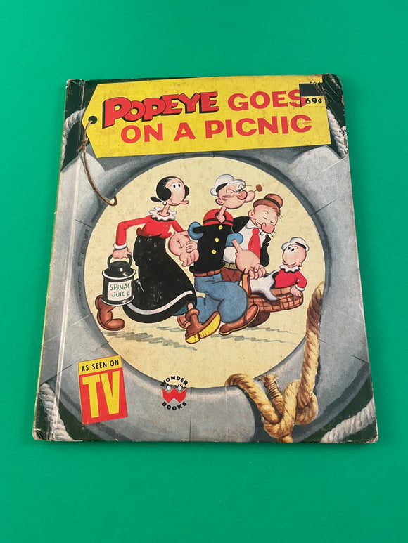 Popeye Goes on a Picnic by Newell Vintage 1978 Wonder Hardcover HC Kids Children