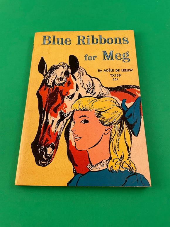 Blue Ribbons for Meg by Adele de Leeuw Vintage 1964 Scholastic Kids Paperback Army Cavalry Post