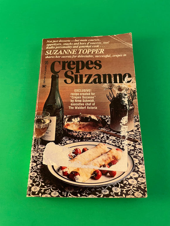 Crepes Suzanne by Suzanne Topper Vintage 1976 Zebra Paperback Pancakes Desserts
