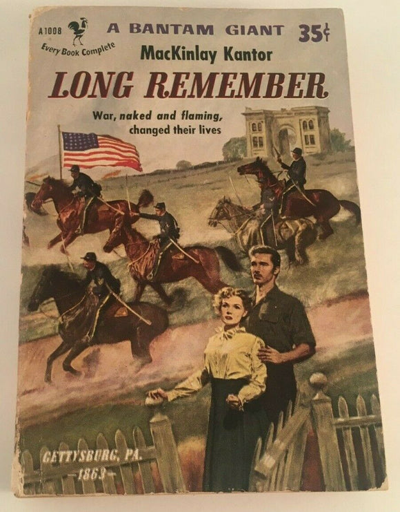 Long Remember MacKinlay Kantor Vintage Paperback PB Romance Civil War 1952