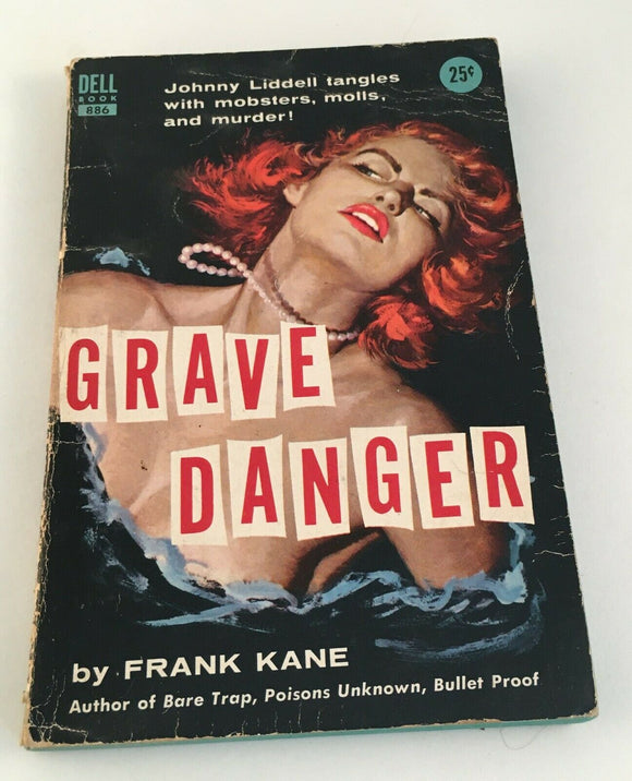 Grave Danger by Frank Kane PB Paperback 1954 Vintage Dell Crime Thriller Murder