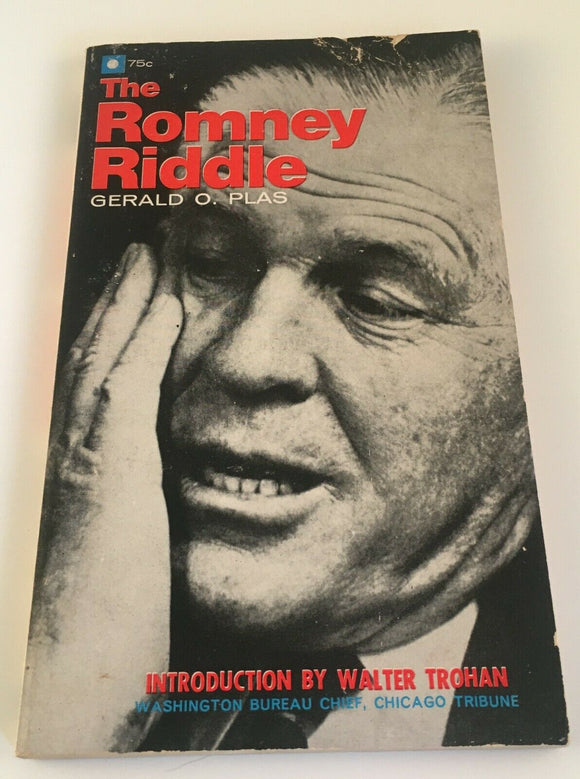 The Romney Riddle by Gerald O Plas Vintage PB Paperback 1967 Berwyn Politics