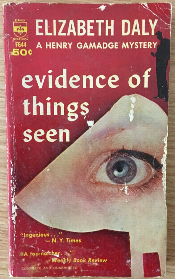 Evidence Of Things Seen by Elizabeth Daly PB Paperback 1943 Vintage Mystery