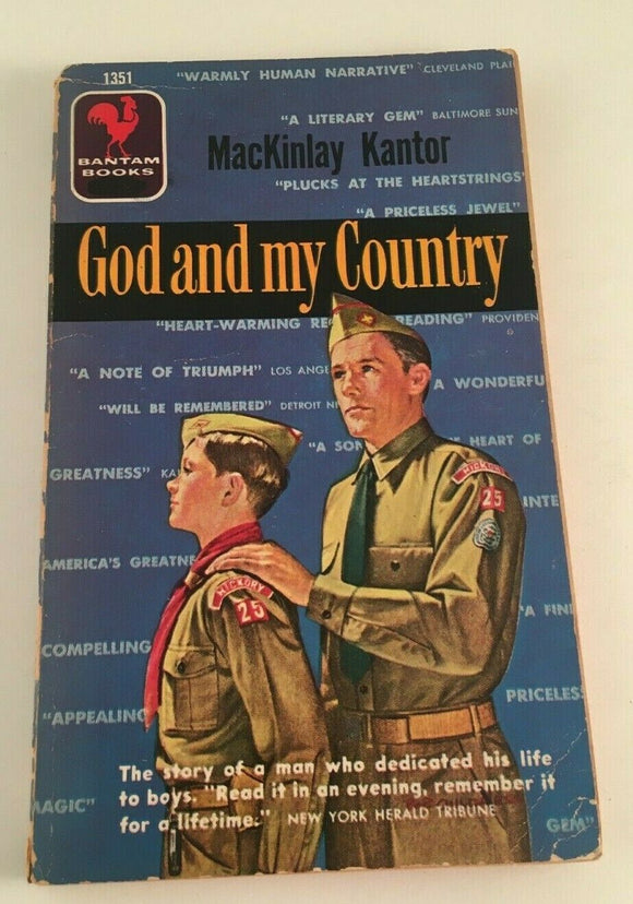 God and My Country by MacKinlay Kantor Vintage PB Paperback Bantam 1955 Scout