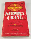 3 Great Novels Stephen Crane PB Paperback 1970 Fawcett Maggie Red Badge Mother