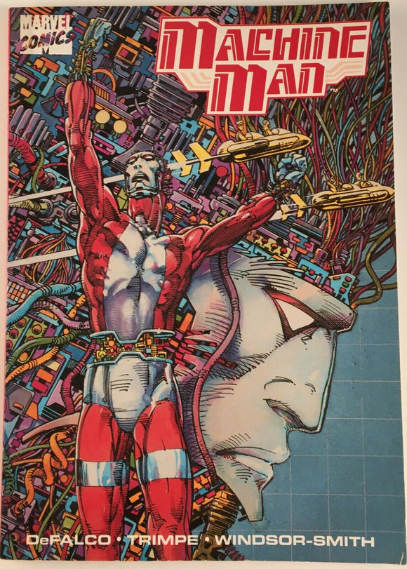 Machine Man by DeFalco Windsor-Smith PB 1988 Vintage Graphic Novel Marvel Comics