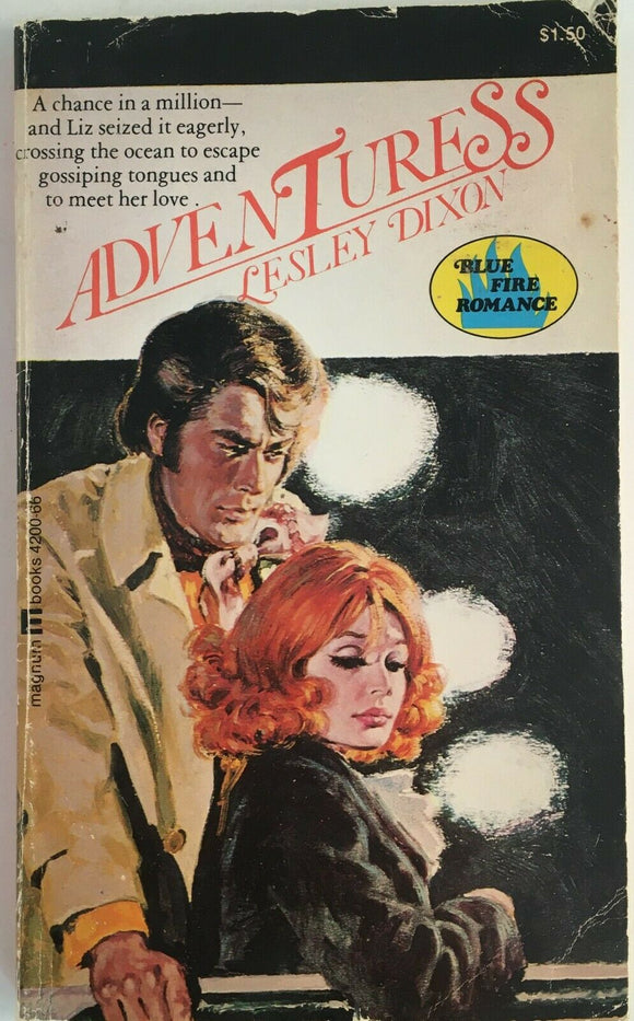 Adventuress by Lesley Dixon PB Paperback 1969 Vintage Blue Fire Romance